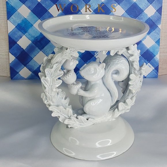 'BATH & BODY WORKS' CERAMIC PEDESTAL 'WOODLAND CREATURES' 3~WICK CANDLE STAND - Picture 15 of 15